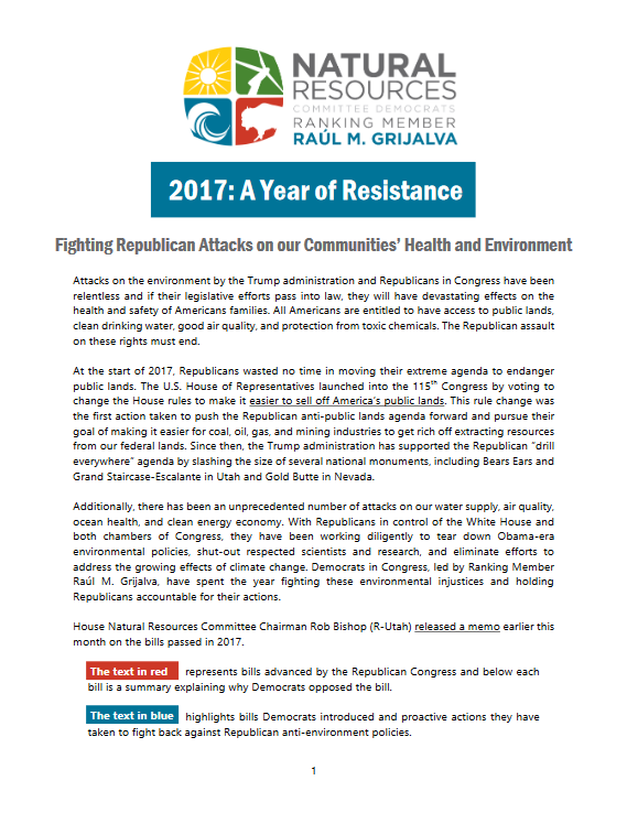 2017: A Year of the Resistance (January 2018)