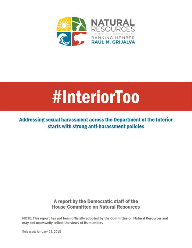 #InteriorToo: Addressing sexual harassment across the Department of the Interior starts with strong anti-harassment policies (January 2018)